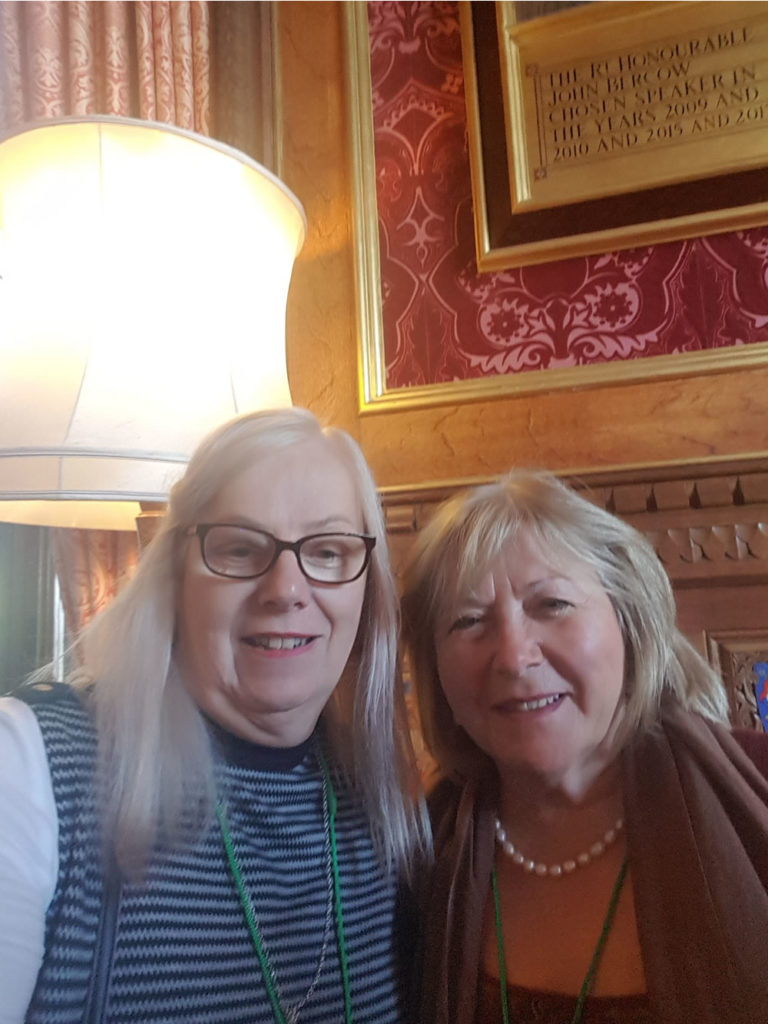 Jo Coker and Kirstie MdEwan at the Speakers House, Houses of Parliament